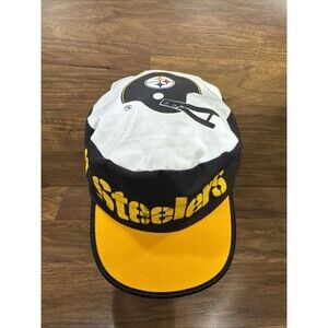 Vintage Pittsburgh Steelers Hat Cap One Size Black Yellow NFL Football Twins 80s